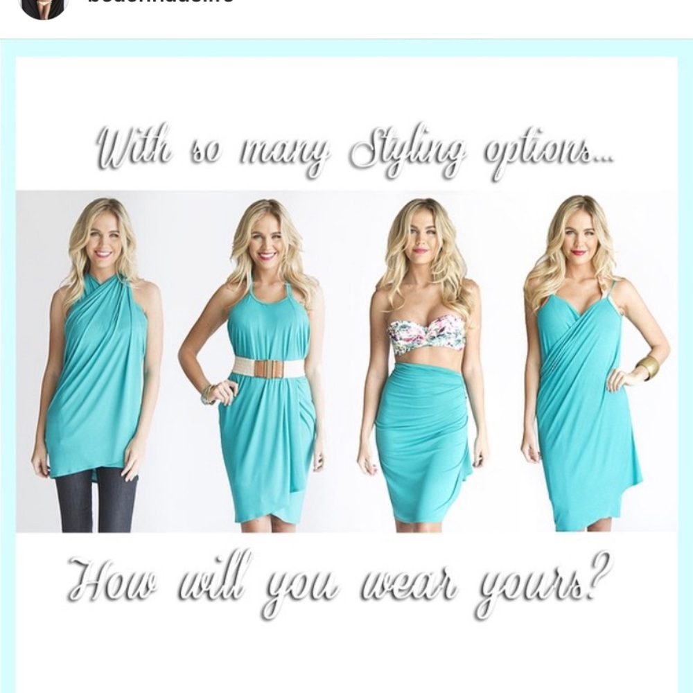 🥥 beach haus cover up . bright turquoise . 🐚